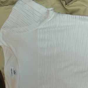 Calvin Klein White Burnout Top
